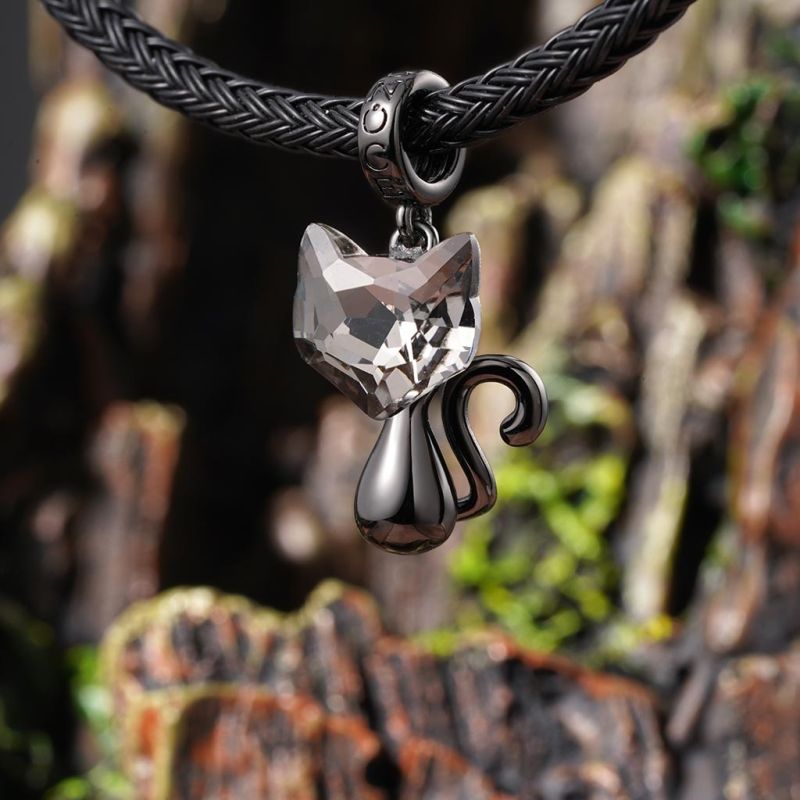 Colgante Gato Negro Cristal