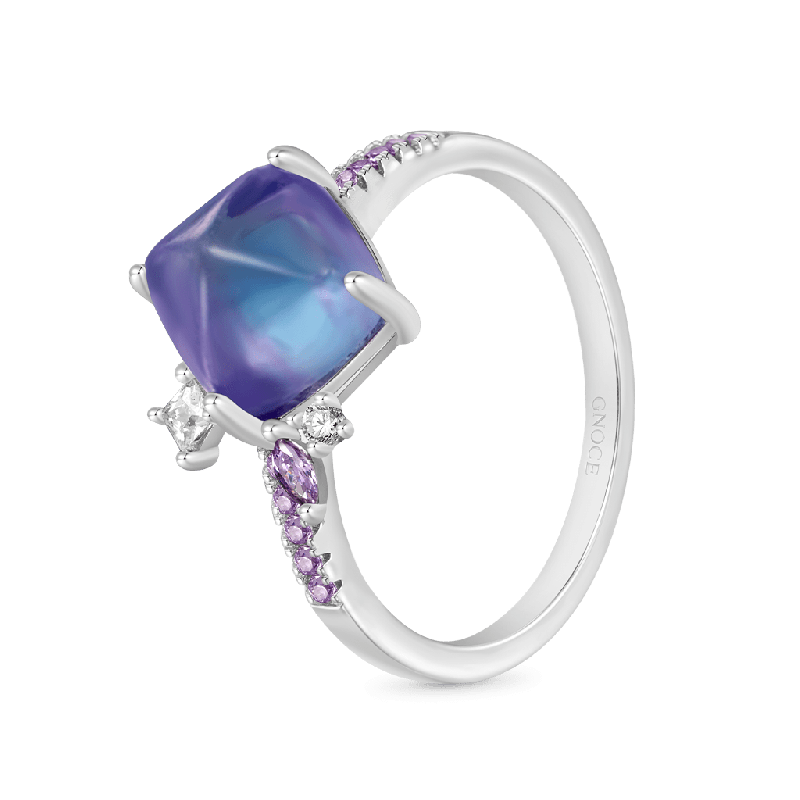 Anillo Torre de Azúcar de Fluorita
