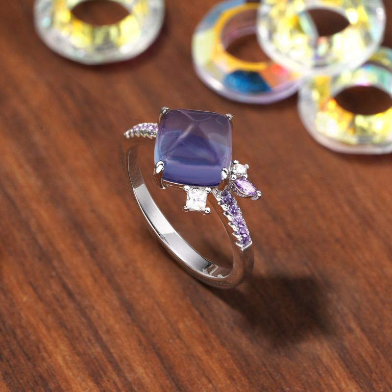 Anillo Torre de Azúcar de Fluorita