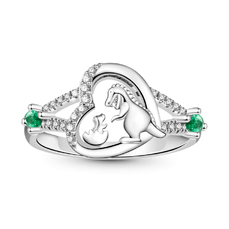 Anillo Corazón Dinosaurio