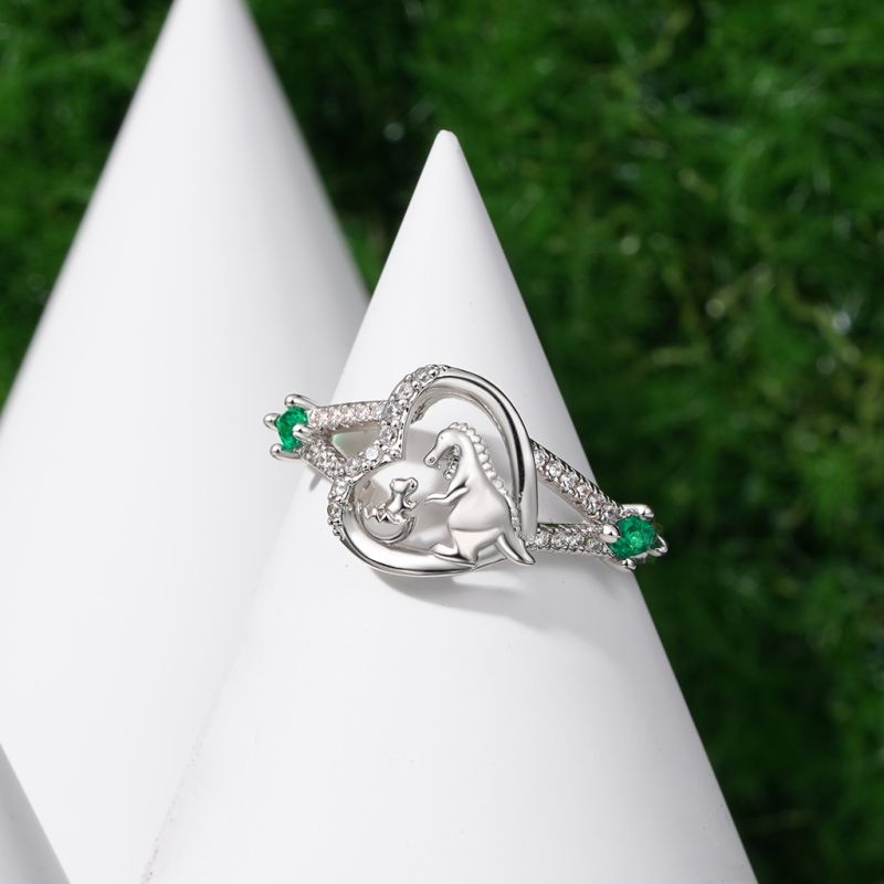 Anillo Corazón Dinosaurio
