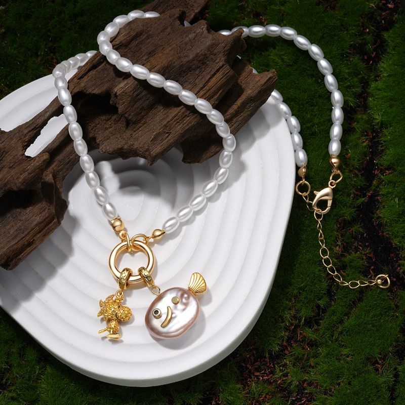 Collar de Cadena con Cierre Océano de Perlas