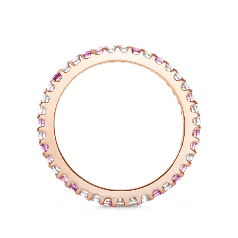 Anillo Gradiente Morganita y Topacio Blanco