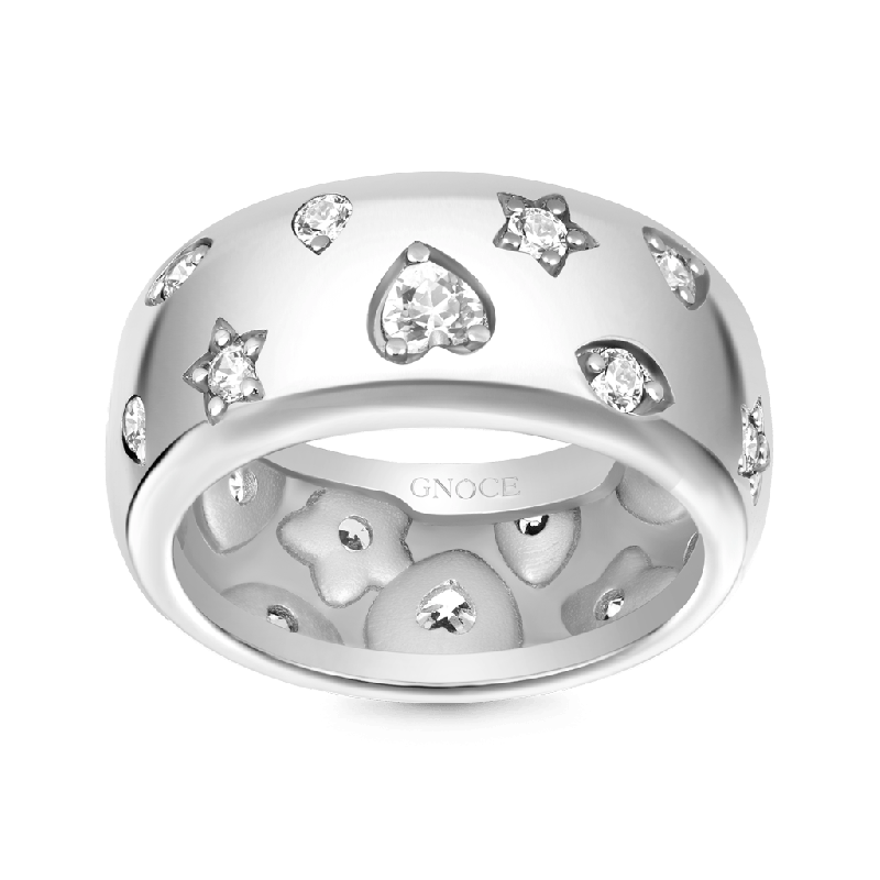 Anillo Mixto Color Plata