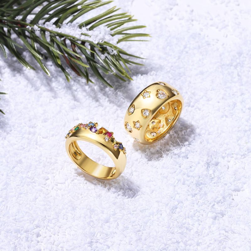 Anillo Mixto Color Plata