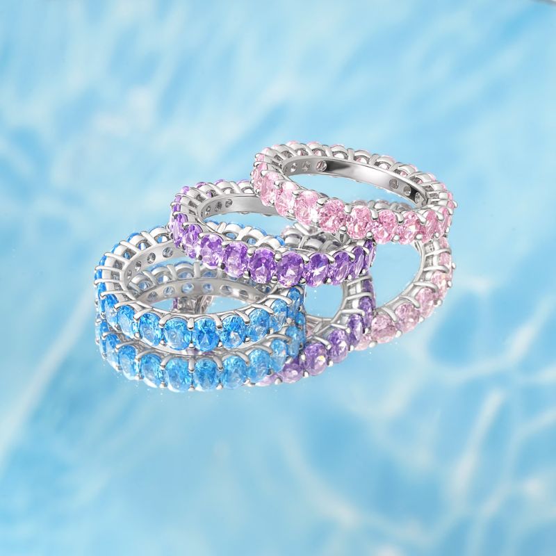 Anillo de Morganita Corte Ovalado