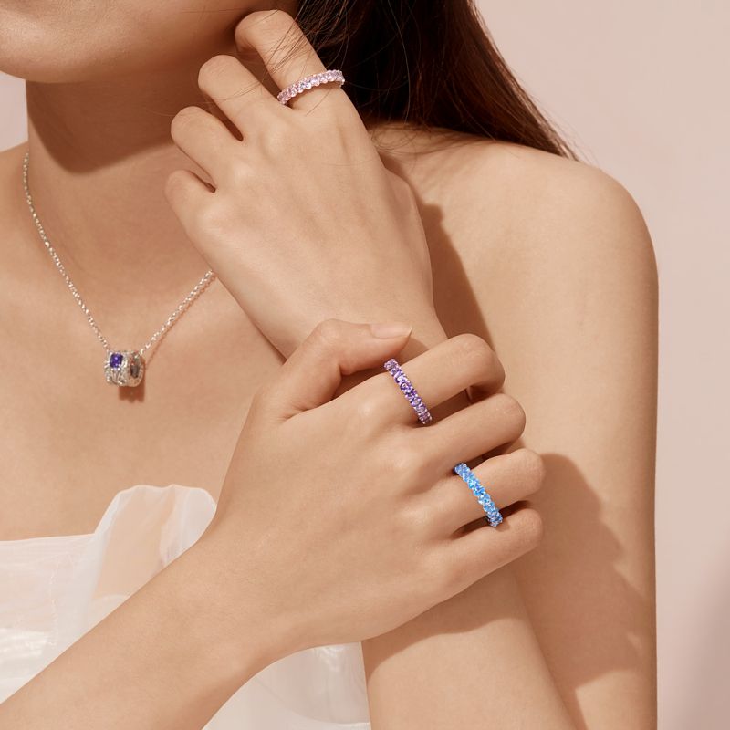 Anillo de Morganita Corte Ovalado
