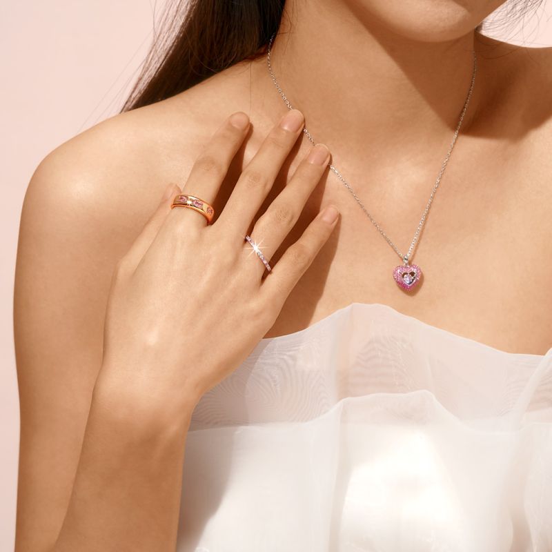 Anillo Triple Morganite Bezel Vintage
