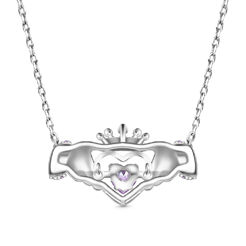 Collar Corona Manos Corazón