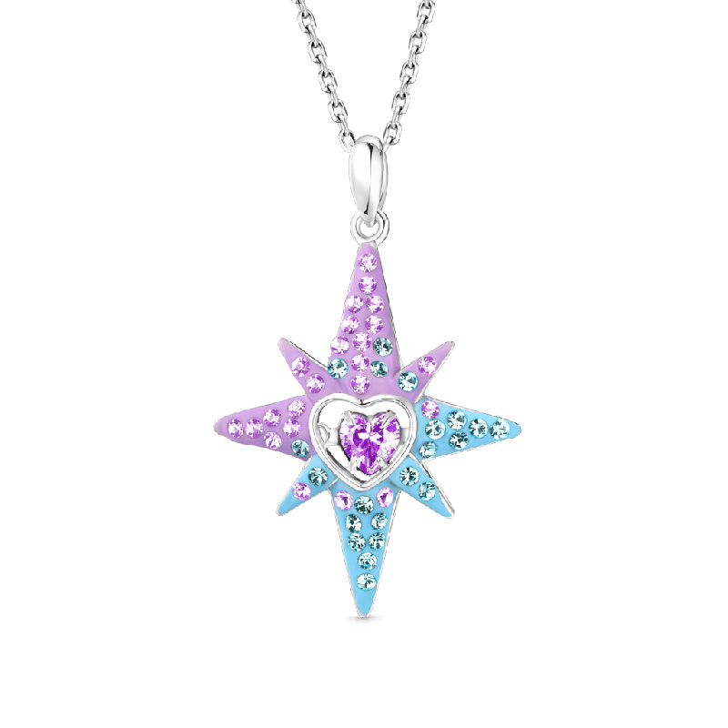 Collar Estrella de Ocho Puntas Corazón