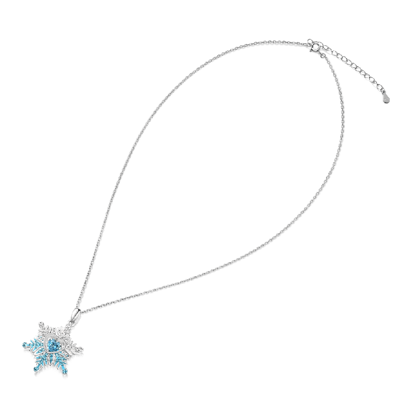 Collar Copo de Nieve Azul
