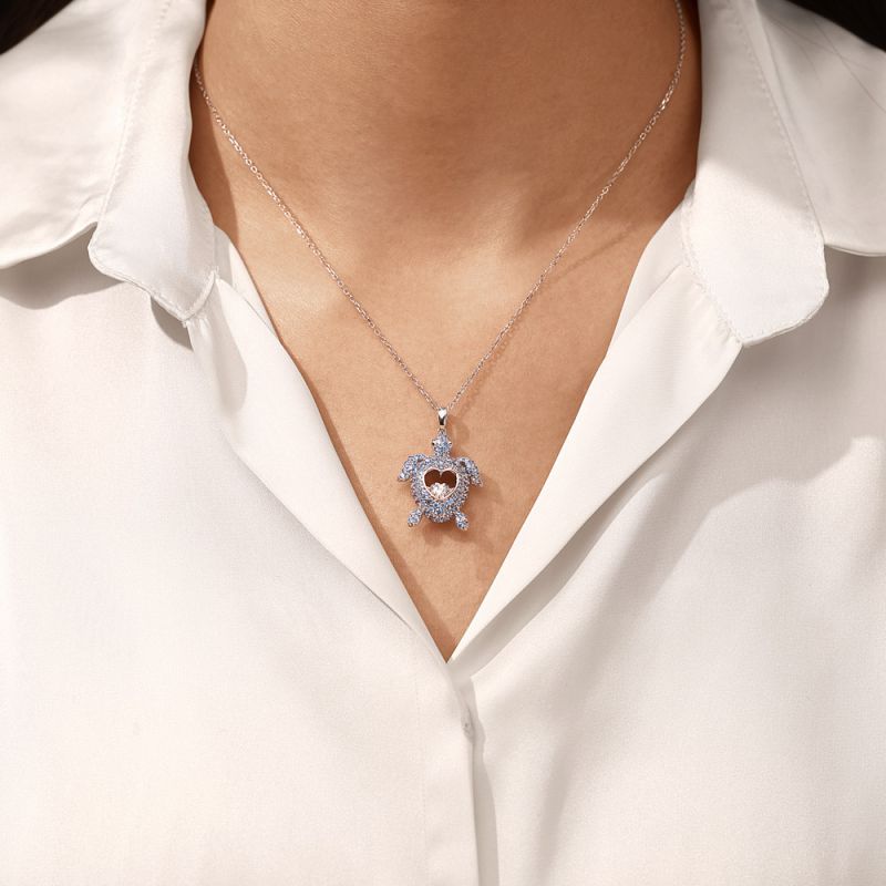 Collar Corazón Danzante Tortuga