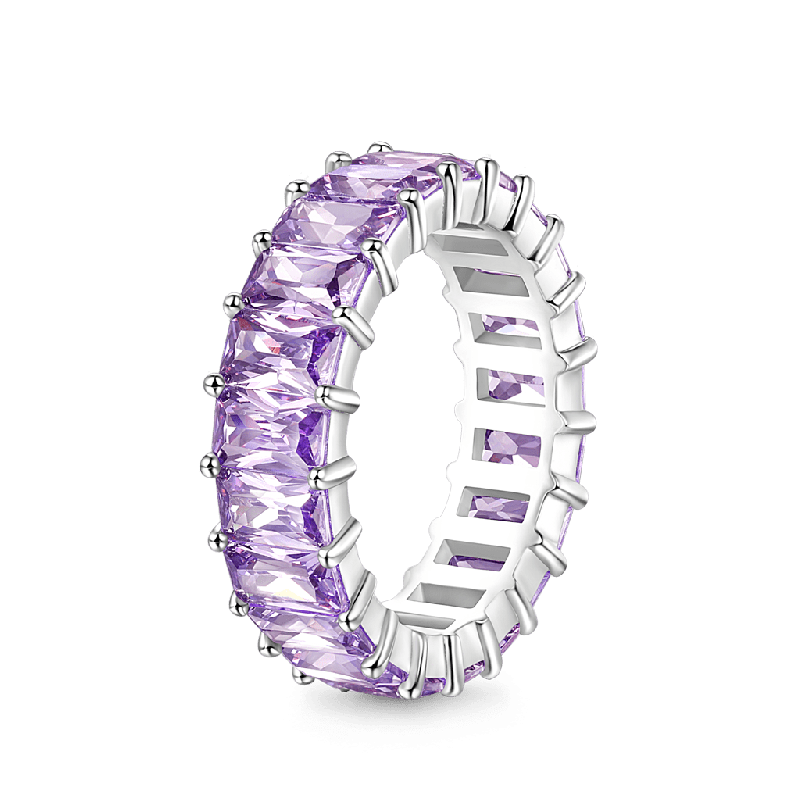 Anillo Eternidad Corte Baguette