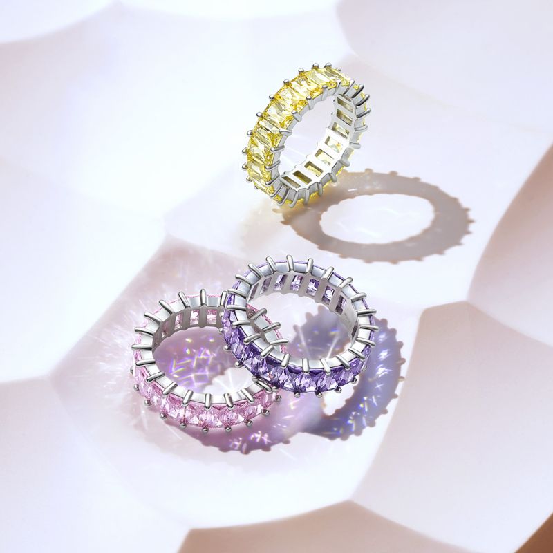 Anillo Eternidad Corte Baguette