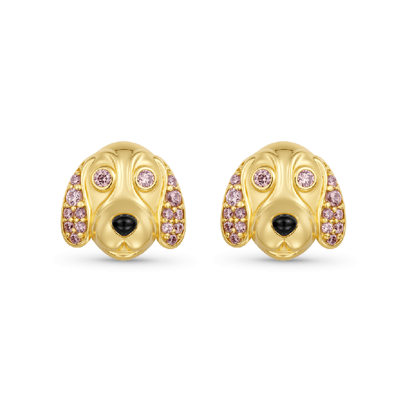 Pendientes Stud Basset Hound