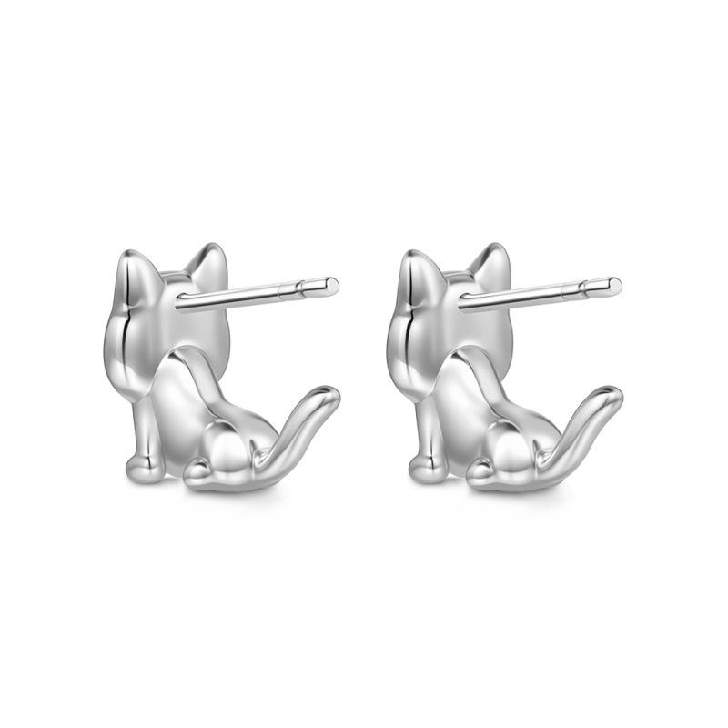 Pendientes Stud Gato Malhumorado