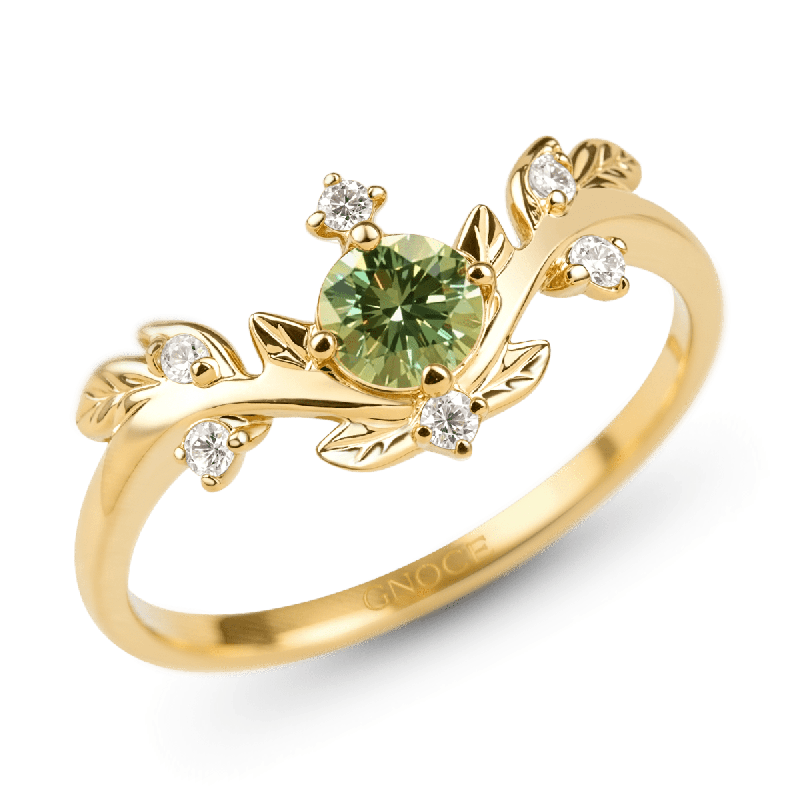 Anillo de corte redondo tipo vid