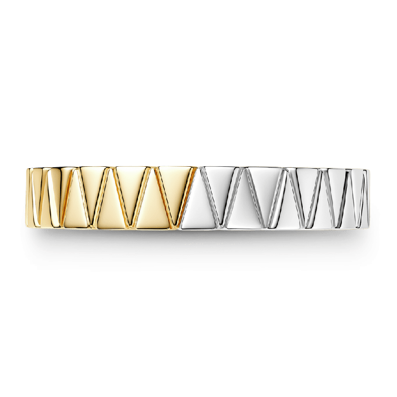 Anillo mitad oro, mitad plata