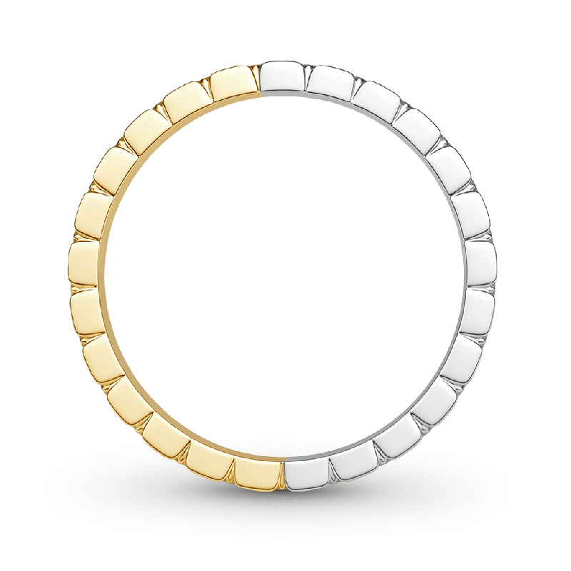 Anillo mitad oro, mitad plata