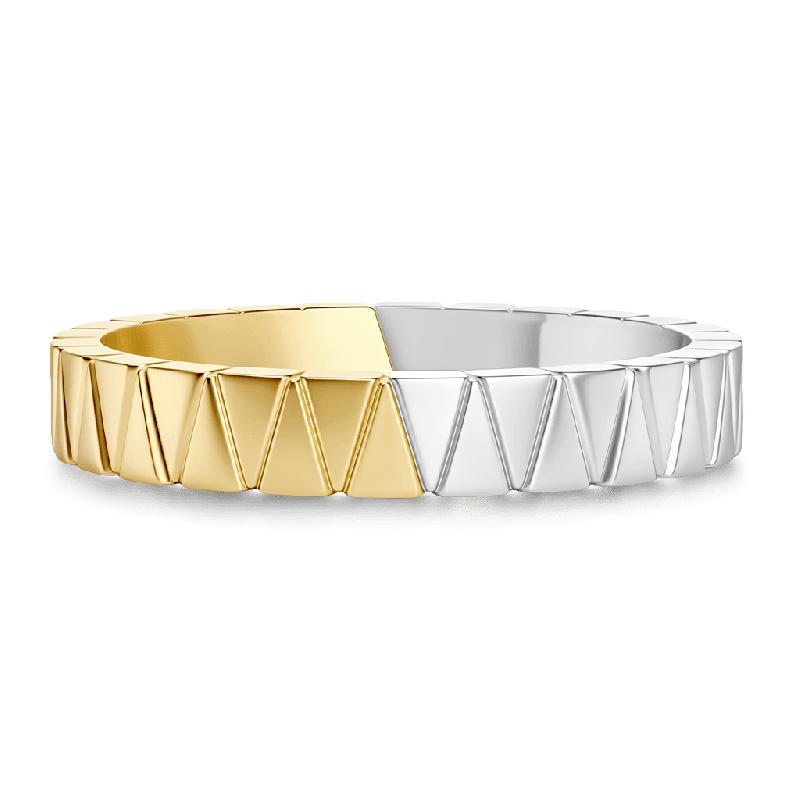 Anillo mitad oro, mitad plata