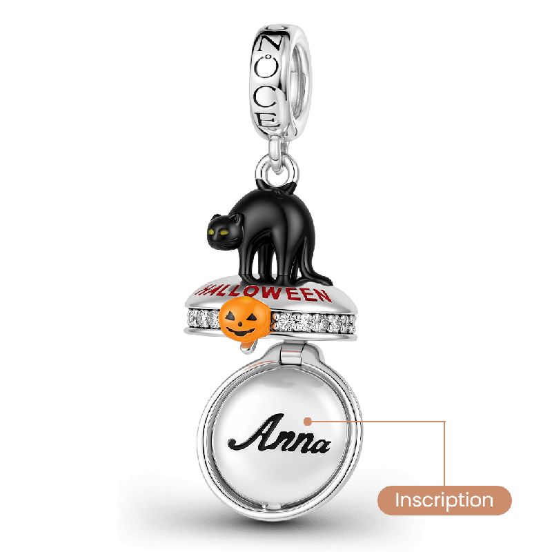 Amuleto colgante grabable de caja negra para gatos