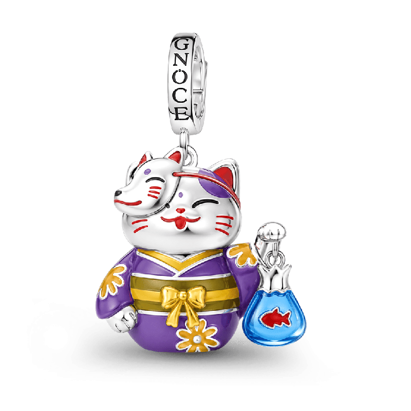 Amuleto de Kimono de Gato del Festival de Verano