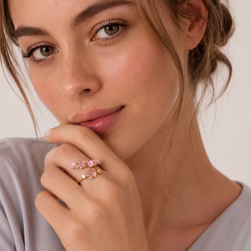 Anillo de Flores Rosas