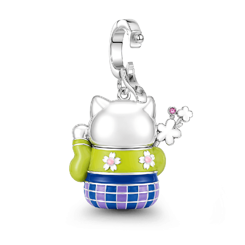 Amuleto de Kimono con Flor de Cerezo