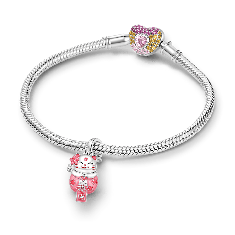 Amuleto japonés Sakura Lucky Cat