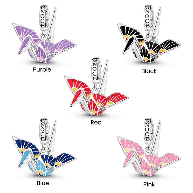 Amuleto de grulla de origami japonés