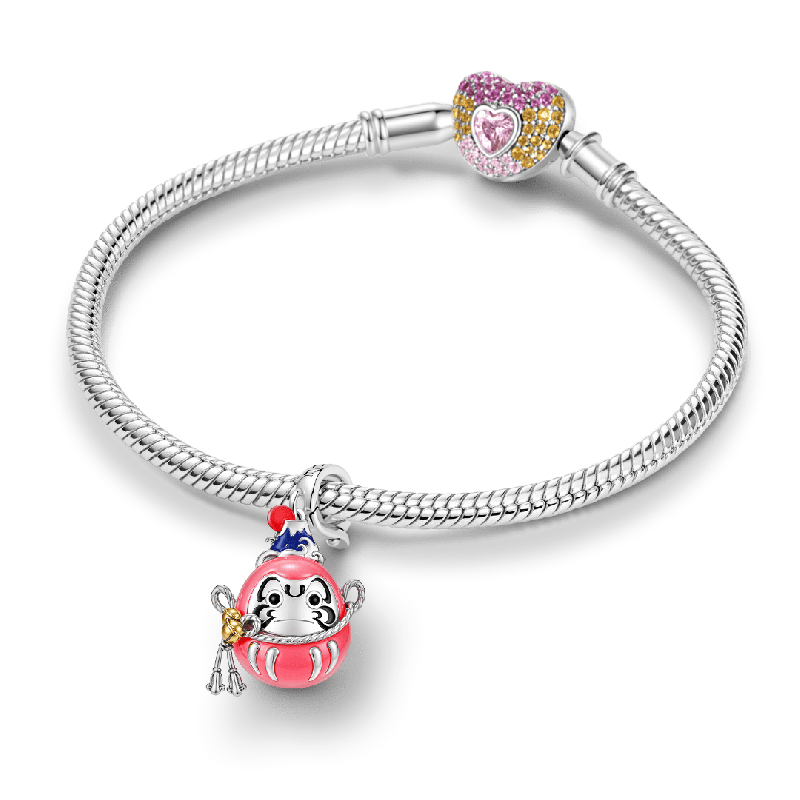 Amuleto colgante colgante de muñeca Daruma japonesa