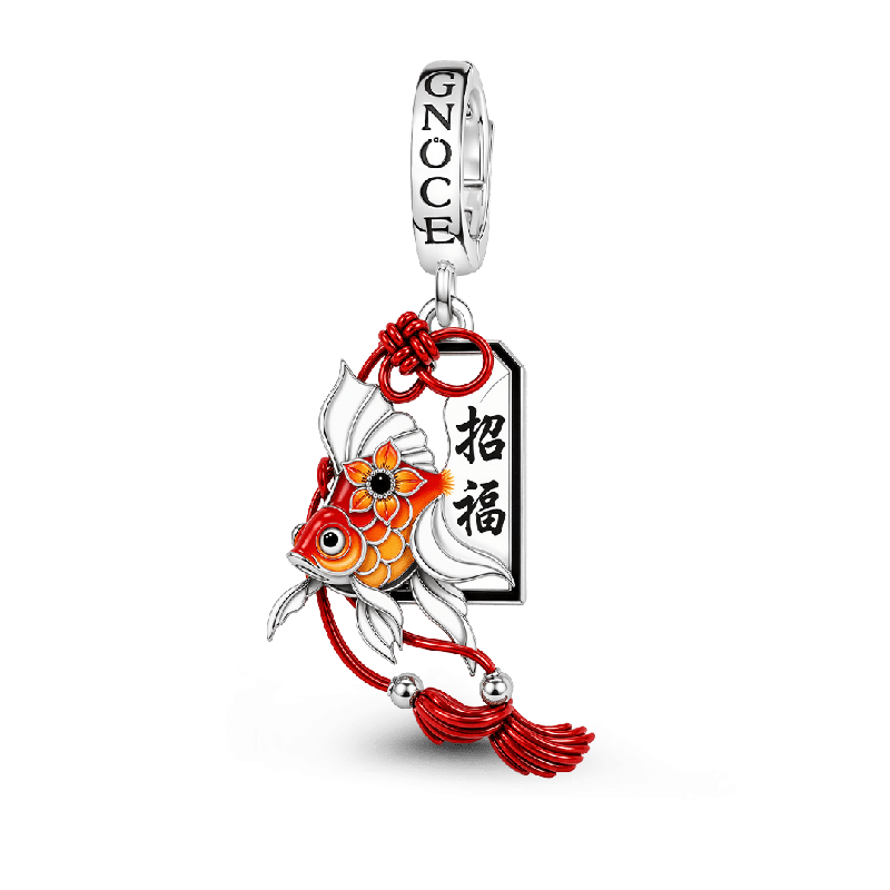 Amuleto colgante de broche japonés para pez koi