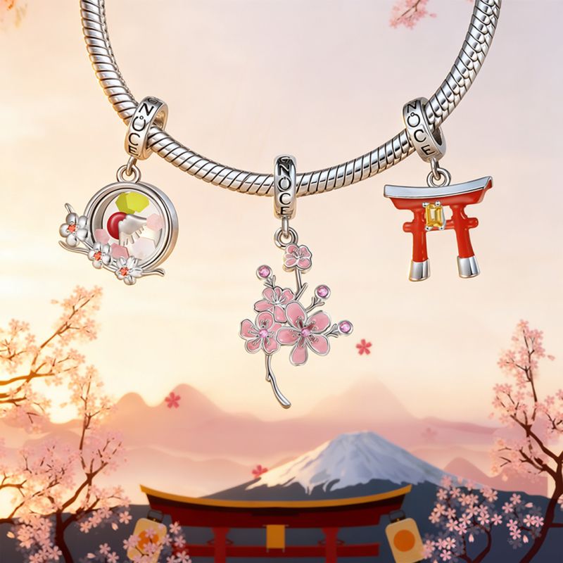 Pulsera de dijes japonesa multi-charm