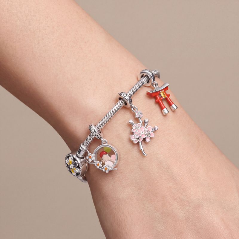Pulsera de dijes japonesa multi-charm