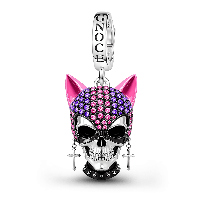 Amuleto de orejas de gato punk de Halloween