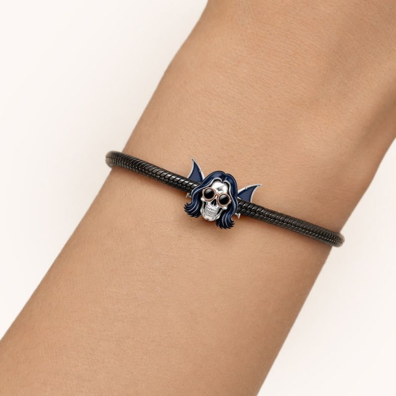 Cuenta de calavera de estrella punk de Halloween