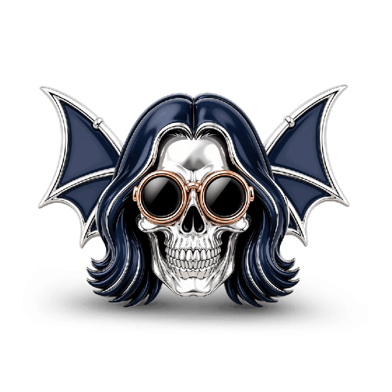 Cuenta de calavera de estrella punk de Halloween