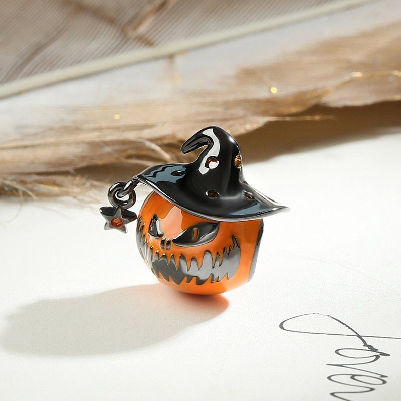Charm de Calabaza con Sombrero de Mago