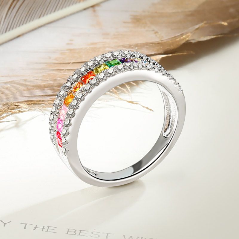 Anillo de Corte Princesa Multicolor