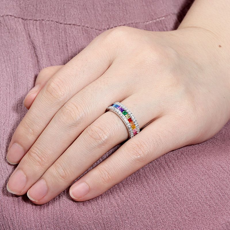 Anillo de Corte Princesa Multicolor