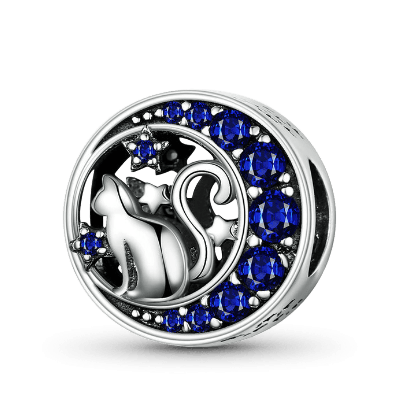 Charm Colgante Gato en la Luna