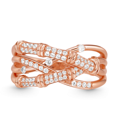 Anillo de Bambú Entrelazado