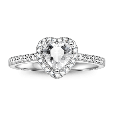 Anillo Corazón Brillante