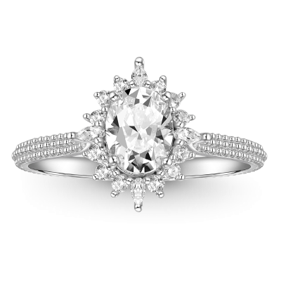 Anillo de Compromiso Ovalado