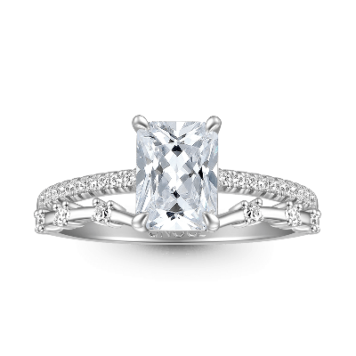 Anillo de Compromiso de Corte Rectangular