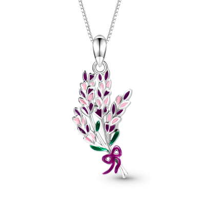 Collar Flor Lavanda