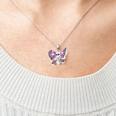 Collar Calavera Mariposa