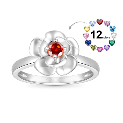 Anillo de Piedra de Nacimiento Rosa