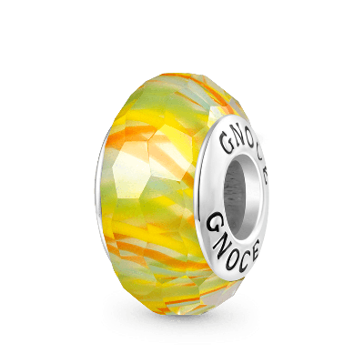 Colgante Murano Amarillo Ondulado