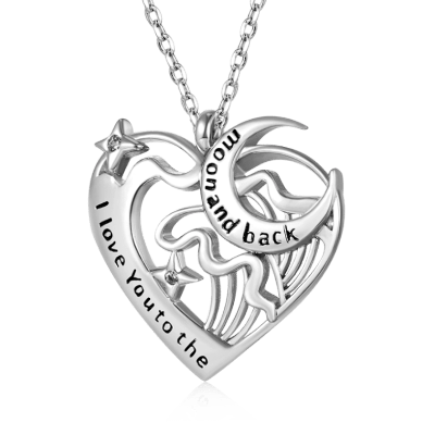 Collar Luna Corazón Amor